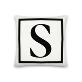 Letter S Border Monogram Decorative Throw Pillow Cushion, Pillow, $ 64.50, A Moment Of Now™